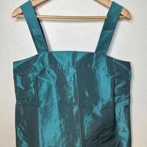 TIBI Taffeta Tank Top Blouse - Size 10 - Teal Green - NEW with TAGS NWT